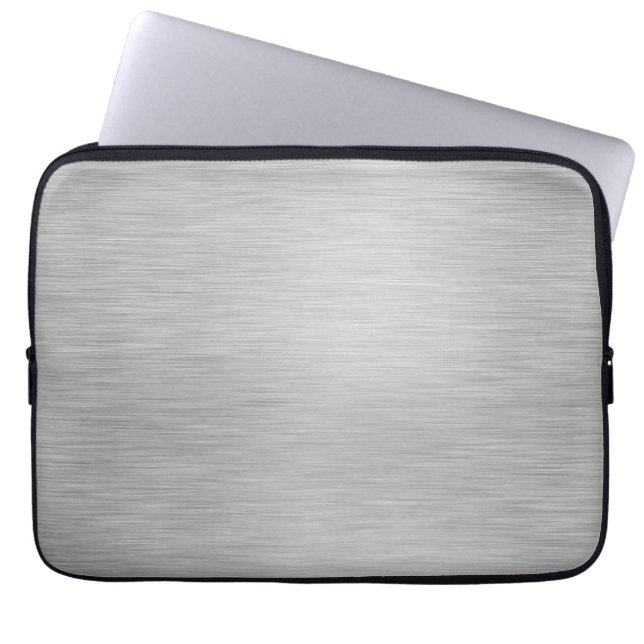 BORSTAT SILVER STÅLSÄTTER UTSKRIVAVET LAPTOP SLEEVE (Framsidan)