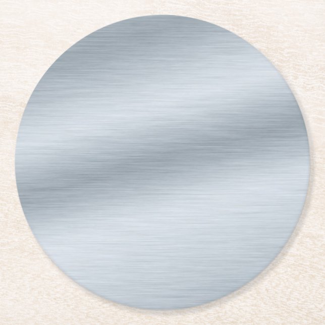 Borstat Silver Utseende Bakgrundskonst Underlägg Papper Rund (Framsidan)