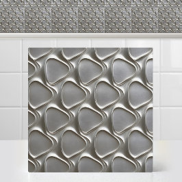 Borstat Titanium Interlockande Retro Metall Mönste Kakelplatta