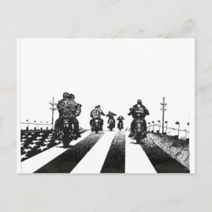 BORT ATT VARA VILD B&W VYKORT