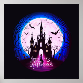 Bort Castle Happy halloween Creepy Poster