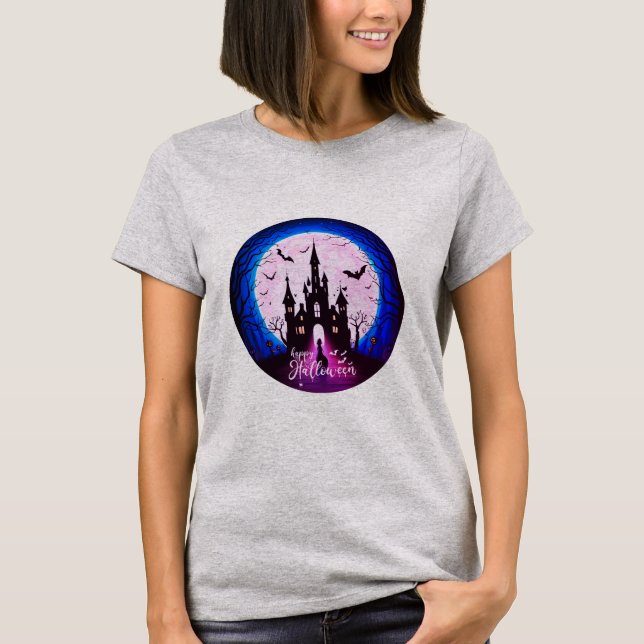 Bort Castle Happy halloween Creepy T Shirt (Framsida)