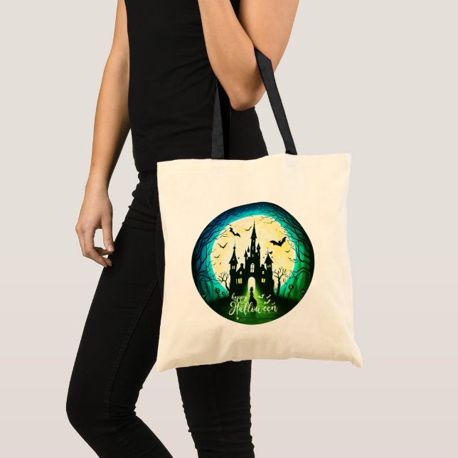 Bort Castle Happy halloween Creepy Tygkasse (Framsida (produkt))