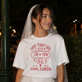 Bort De Går Anpassad Backspegel Bröllopsklänning T Shirt