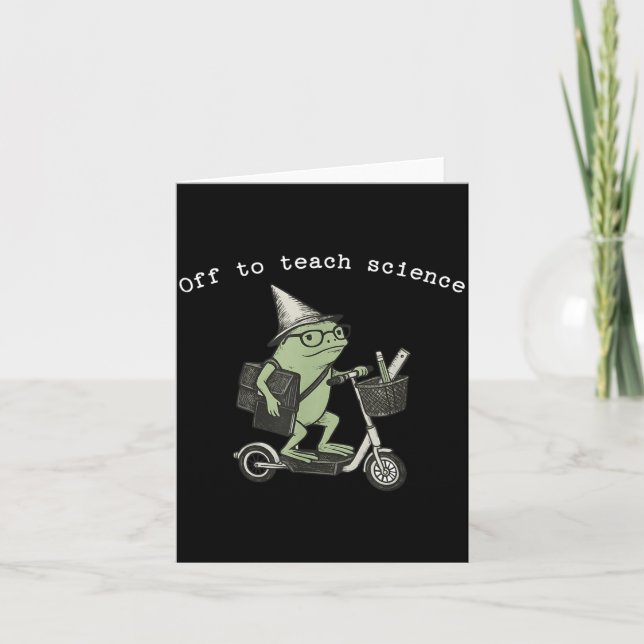 Bort för att lära ut Science Teacher Lifestyle Kort (Framsida)