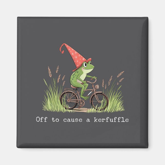 Bort För Att Orsaka En Uppståndelse Kul Trollkarl  Magnet (Framsidan)