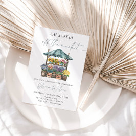 Bort från marknaden - Bröllopsduschar, Blommor Inbjudningar