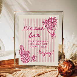 Bort från marknaden Handritad Bröllopsdusch Mimosa Poster