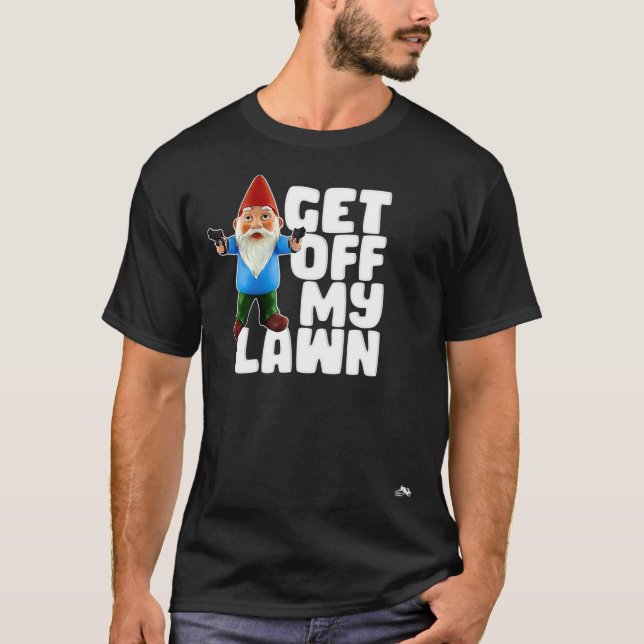 Bort från min Gräsmatta, Trädgård med vapen T Shirt (Framsida)
