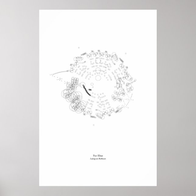 Bort från staben: Für Elise (svart) Poster (Framsidan)