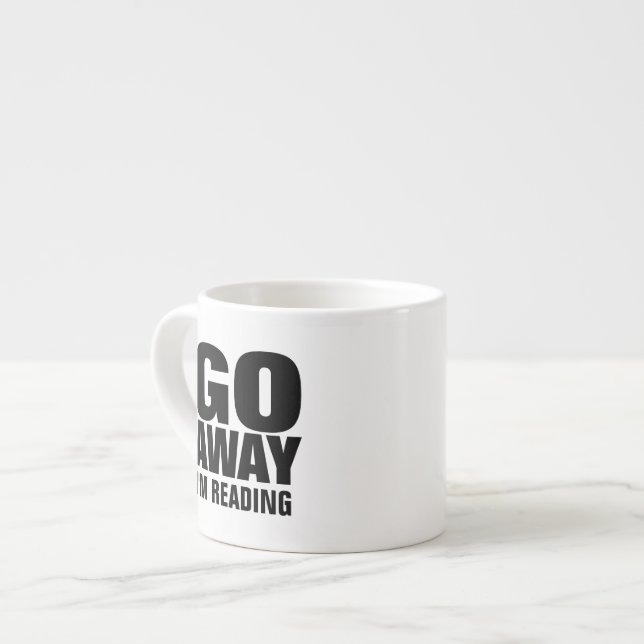 Bort, går, rolig I-förmiddagläsning Espressomugg (Framsida vänster)