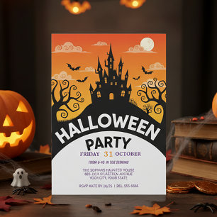 Bort inbjudan till Castle Halloween fest