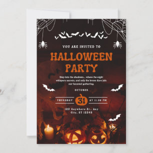 Bort inbjudan till Halloween fest