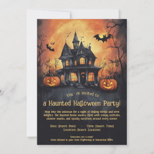 Bort inbjudan till Halloween fest
