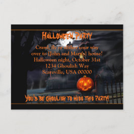 Bort inbjudan till Halloween fest Vykort