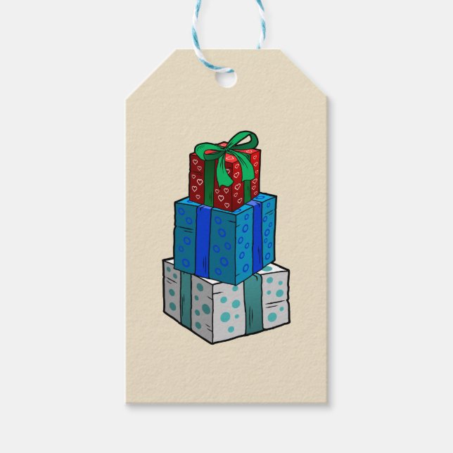 Bort julklapp presentetikett (Framsidan)