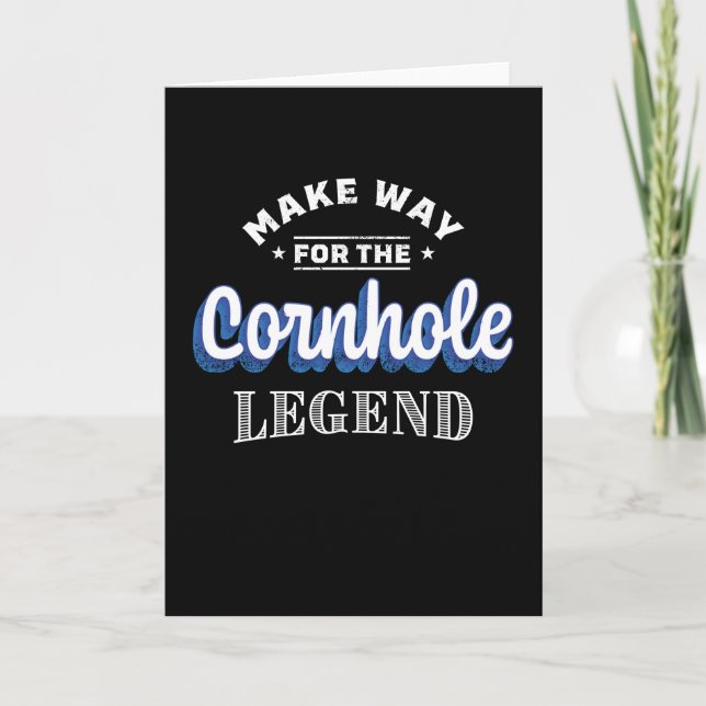 Bort med Cornhole Legend Gift Kort (Framsida)