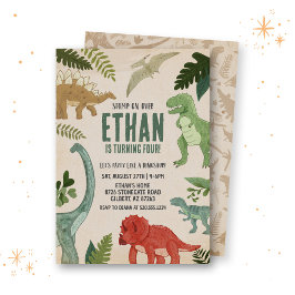 Bort med fler än dinosauriers födelsedagsinbjudan inbjudningar