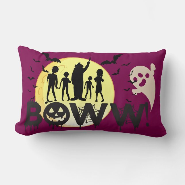 Bort! - Spooky Surprise Halloween Lumbarkudde (Framsida)
