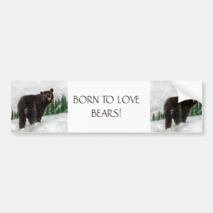 BORT TILL KÄRLEK BÄR FUNNY ANIMAL QUOTE BILDEKAL