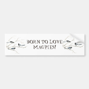BORT TILL KÄRLEK MAGPIES BIRD QUOTE ART BILDEKAL