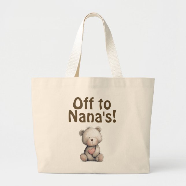Bort till Nanas! Handväsk Jumbo Tygkasse (Framsidan)
