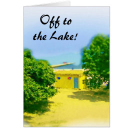 Bort till sjöstranden! hälsningskort