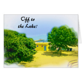 Bort till sjöstranden! hälsningskort