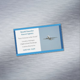 Bort Vita Agent-flygplansresebyrån i Flygplan Magnetiska Visitkort