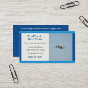 Bort Vita Agent-flygplansresebyrån i Flygplan Visitkort