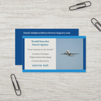 Bort Vita Agent-flygplansresebyrån i Flygplan Visitkort