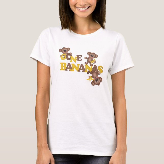 Borta Bananas Monkey-tecknad t-shirt (Framsida)
