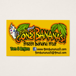 Borta bananer visitkort