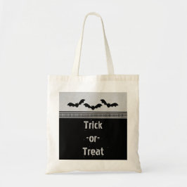 Borta Batty Halloween Bag, lätt Grått Tygkasse