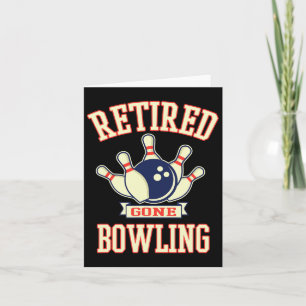 Borta Bowling Ball Cute Pension Gift Kort