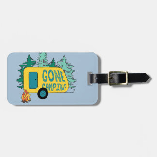 Borta campingsommarlägerlägerlägret Clipart Lyckli Bagagebricka