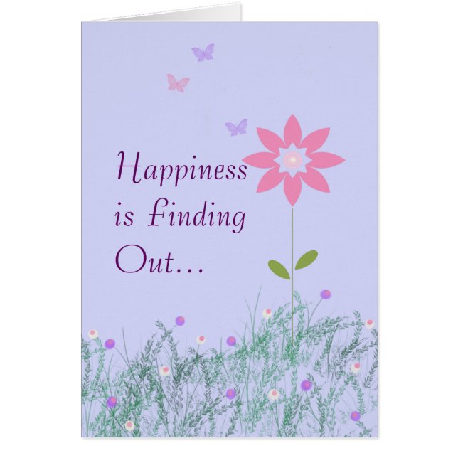 Borta cancerkort med blommor och fåglar hälsningskort (Framsidan)