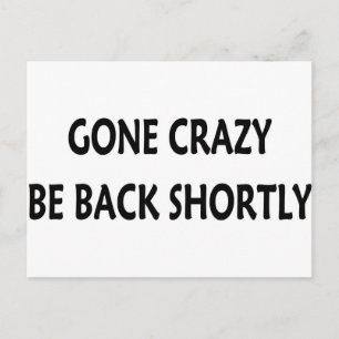 Borta Crazy Vykort