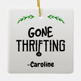 Borta dragning julgransprydnad keramik