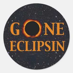 BORTA ECLIPSIN Solar Eclipse Runt Klistermärke
