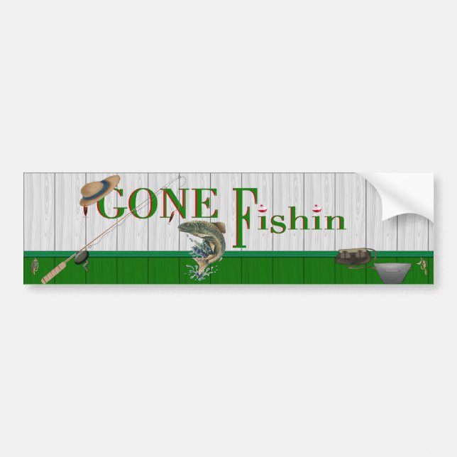 Borta Fishin bildekal (Framsidan)
