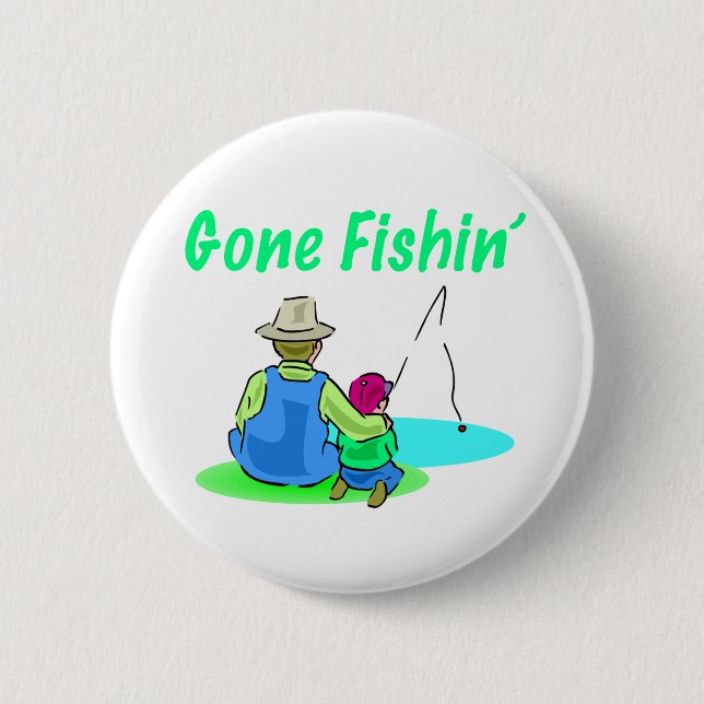 Borta Fishin knäppas Knapp (Framsida)