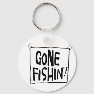 Borta Fishin T-tröja och Gifts. Nyckelring