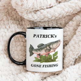 Borta fiskare i fiskbussen, modern fiskare mugg