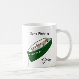 Borta Fiskare och fiskare som fiskar i lägret Rod Kaffemugg