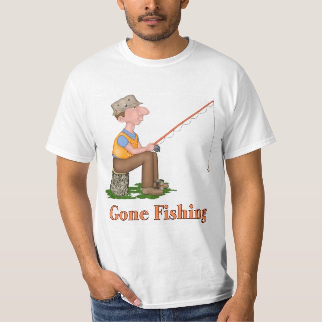 Borta fiskare t-shirt (Framsida)