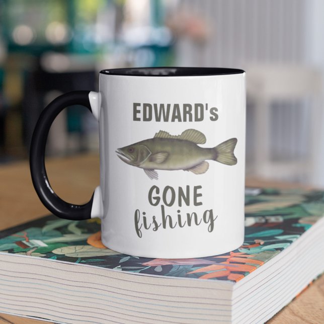 Borta fiskbloss fiskmodern fiskarklut mugg (Skapare uppladdad)