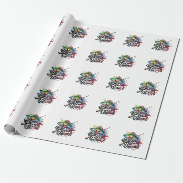 Borta fiske av Fisher Gift Presentpapper (Utrullad)