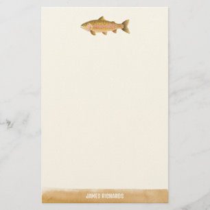 Borta fiske efter Illustrated Fish Brevpapper