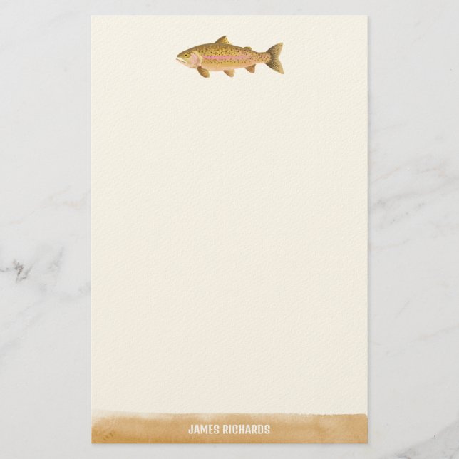 Borta fiske efter Illustrated Fish Brevpapper (Framsida)